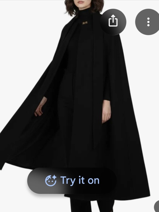 Unique Vintage Jackets & Blazers - Super cool Black vintage Cape Coat